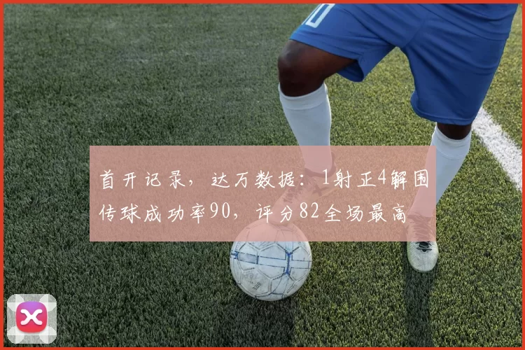 首开记录，达万数据：1射正4解围传球成功率90，评分82全场最高